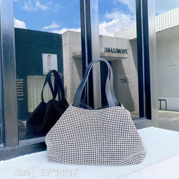 

female bag 2020 summer new fashion flashing diamond rhinestone tote bag casual fashion single shoulder tote