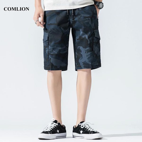 

men's shorts mens baggy casual cargo multi pocket style jogging homme camouflaged cotton men clothing f54, White;black