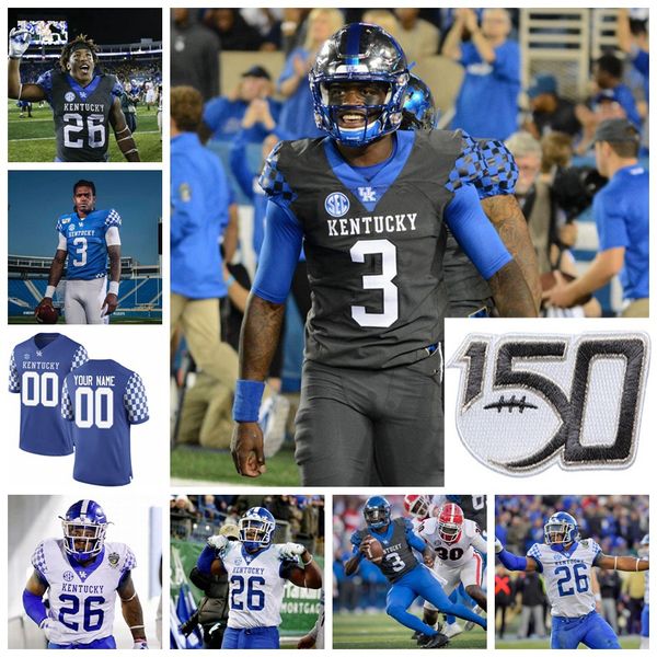 

кентукки wildcats college football jerseys tim couch christopher rodriguez jr. lynn bowden jr. terry wilson benny snell jr. пользовательские, Black
