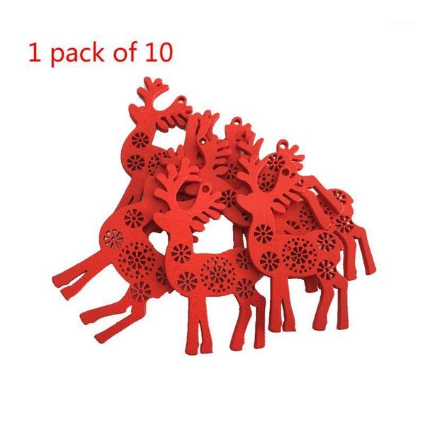 

christmas decorations 10 pcs diy elk creative wooden tree pendant home decoration gift accessories ornaments carved1