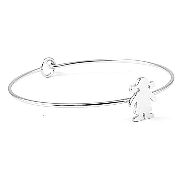 

zmzy fashion stainless steel simple wire bangle charm bracelets for women girl boy jewelry gift pulseiras bijoux, Black