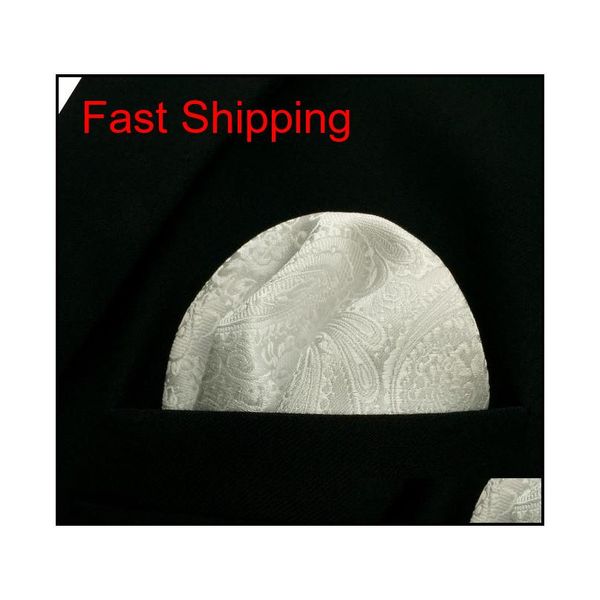 

eh31 white paisley silk mens pocket square fashion novelty handkerchief dr qylhje bde_home, Blue;white