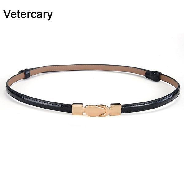 

genuine leather female belts water drop hook patent waistband dress accessorize correas women's belts thin adjust girdles jeans bbycvf, Black;brown