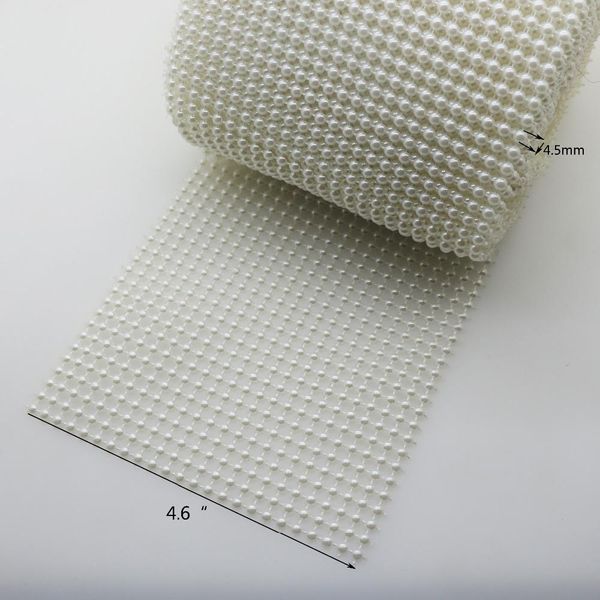 

оптовые 10yards ряды имитация pearl сетки ленты craft ленты рулон для diy подарочная упаковка свадеб jewelry платье украшения wmtuqo, Black