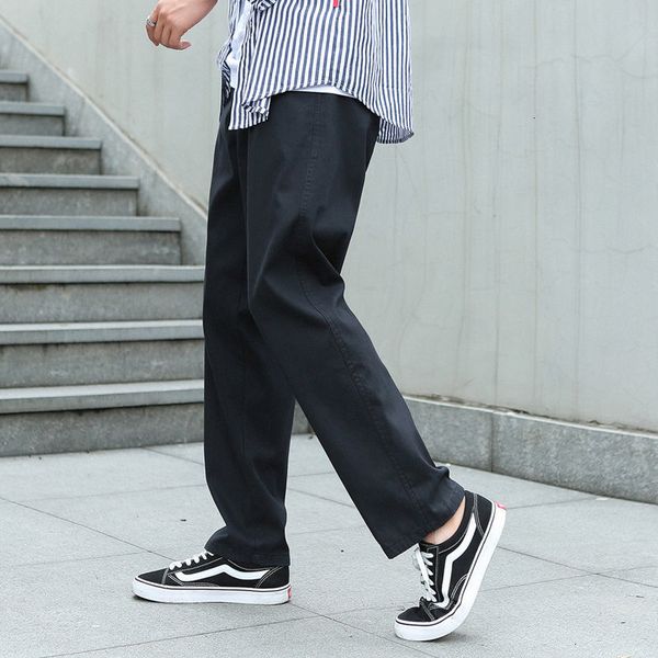 

2021 male pants autumn thin new winter versatile overalls young clothes a35n, Black
