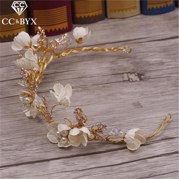 

jewelry crowns tiaras for women wedding tiara handmade flowers crowns for beauty hair ornaments bridal hair accessories 0288, Golden;silver