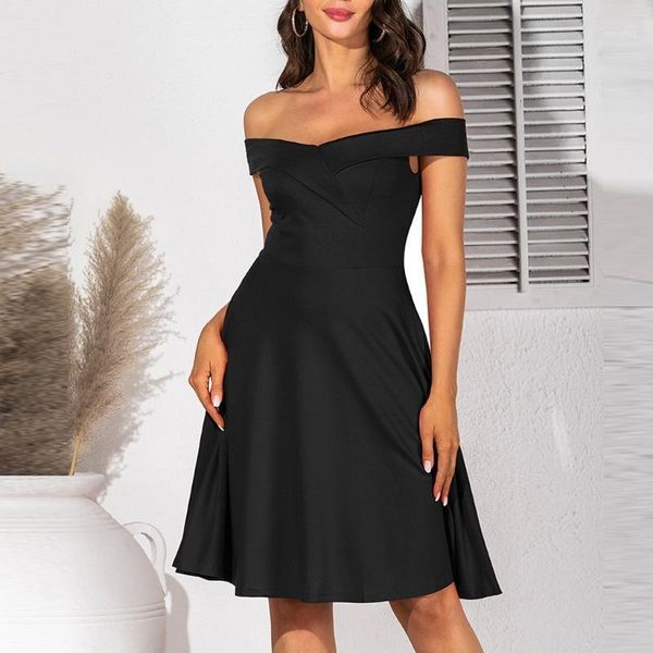 

women summer dress 2020 solid off shoulder backless tunic party dress robe femme bodycon bandage vestidos#j301, Black;gray
