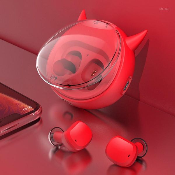 

headphones & earphones bluetooth 5.0 with charging box voice control wireless earbuds handswaterproof mini cartoon auto pairing hifi mu