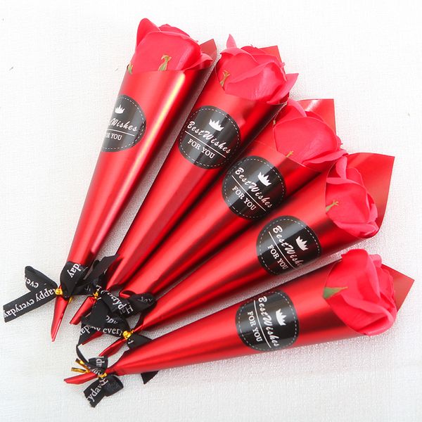 Parti Favor Mini 200mm Sabun Gül Yapay Çiçek Sevgiliye Yıldönümü Çiçek Yaprakları Düğün Dekor