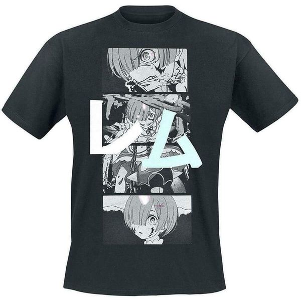 

licensed rezero grey panels men's black t-shirt printed tee shirt sport hooded sweatshirt hoodie