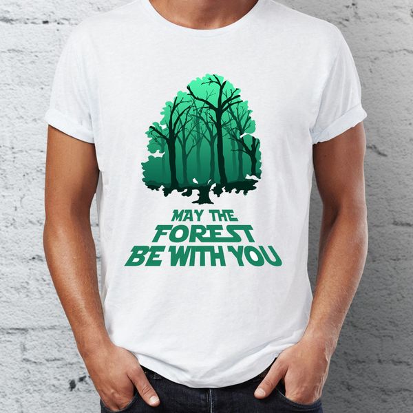 

men's t shirt may the forest be with you save earth statement tee sport hooded sweatshirt hoodie