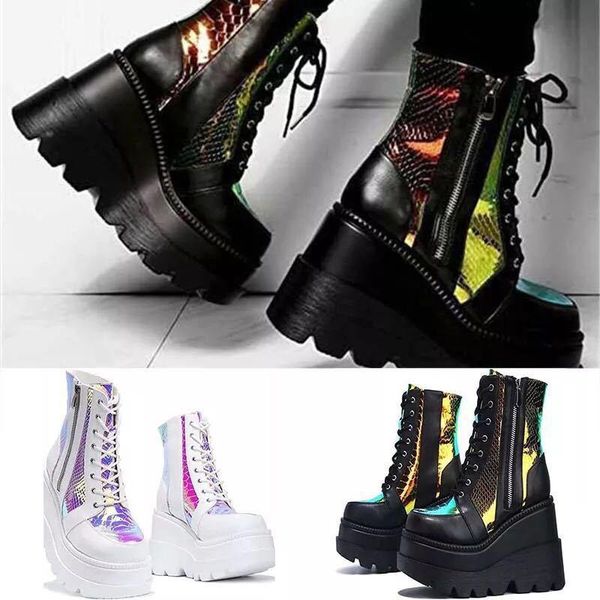 

boots thickness medium boots, women's hair 2021 winter bandage, Black