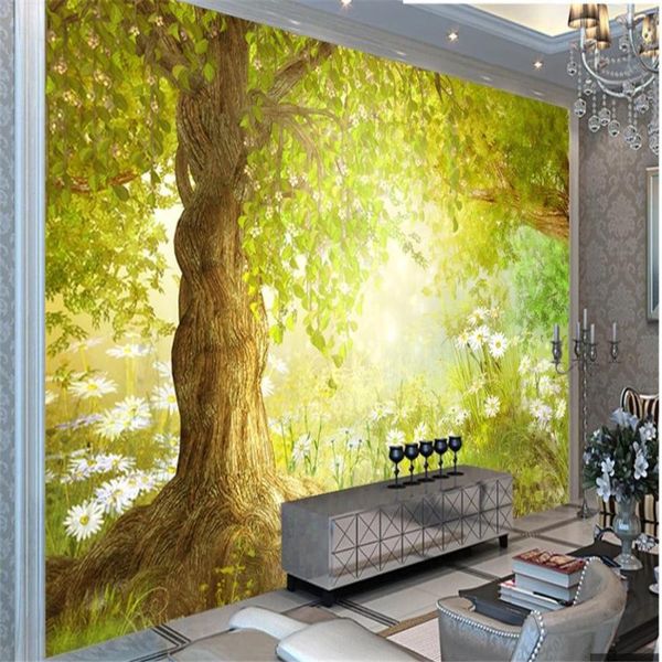 

fantasy fairy tale forest wallpapers tv background wall 3d murals wallpaper for living room 3d wallpapers