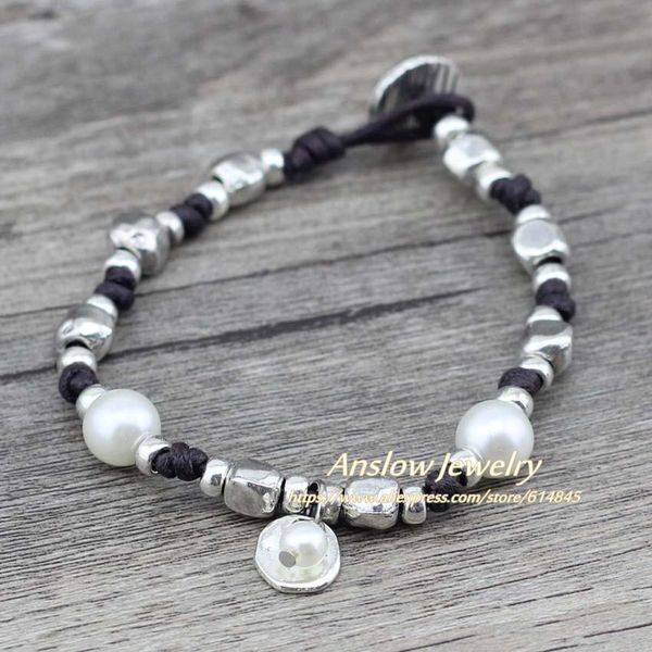 

день подарков low0480lb jlloud home003 anslow 2017 г. совершенно новый дизайн имитация pearl офис леди симпатичные лучший браслет дружбы мат, Golden;silver