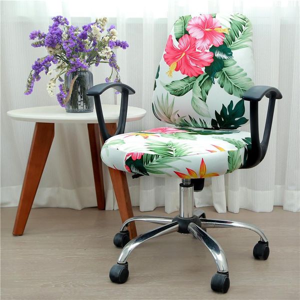 

chair covers office stretch anti-dirty rotating computer seat cover removable slipcovers for chairs 2pcs/set
