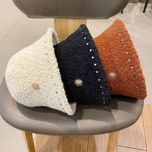 

ob1o autumn winter hair band hat knitted ponytail cap fashion beanie will soft and hats for women fashion hood stretch sandy black white, Brown;gray