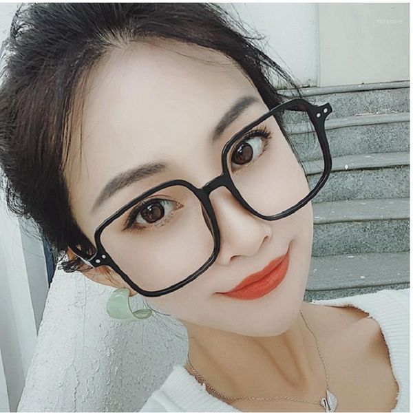 

fashion sunglasses frames myt_0314 square glasses frame women vintage eeygalsses oversized big size optical metal clear lens eyeware1, Black