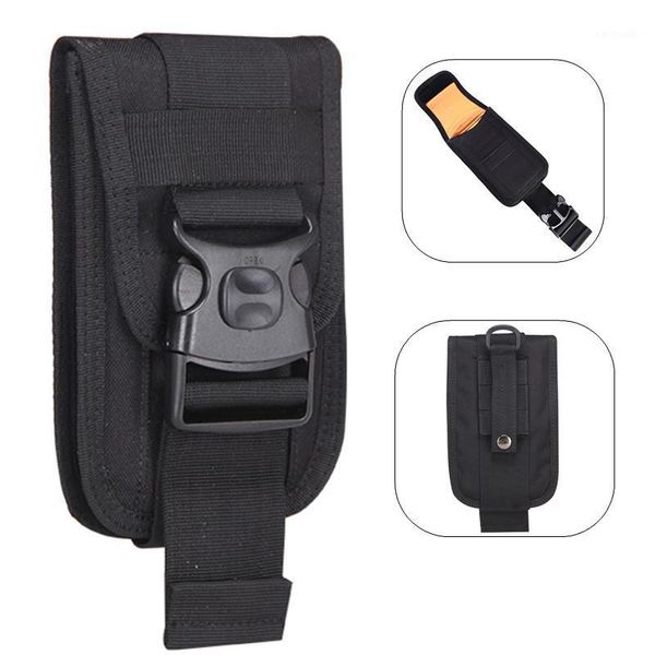 

outdoor bags tactical phone pouch double layer card holster molle smartphone men belt waist bag utility gadget gear tool1