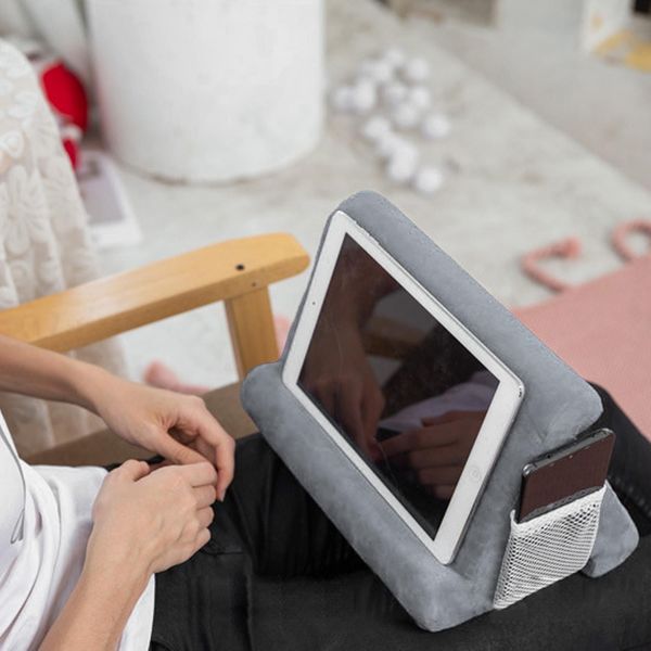 

besegad lapholder tablet pillow foam lapdesk soft mobile phone book e reader cushion pillow stand holder w side mesh pocket bbyvnx bwkf