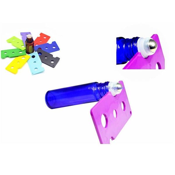 

2pcs 9colors essential oil bottle opener key tool remover for 1ml 2ml 5ml 10ml -100ml roller balls and caps qylhjp