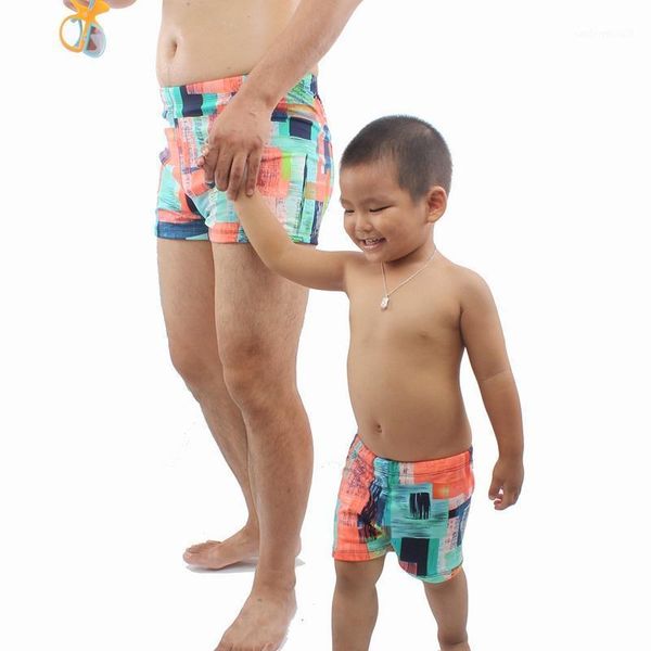 

men's shorts lycra fabric parent child swimsuit male beachwear bathing suits men swimwear family matching outfits swimming trunk1, White;black
