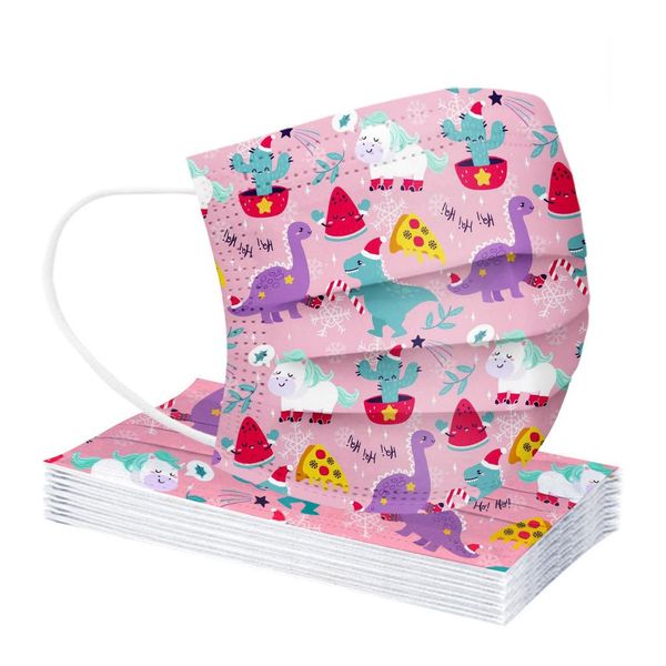 

50pc детский санта-маска для лица одноразовая рождество face fabric маска для лица нетканые 3ply ear loop mascarilla yl5 wmtyve xhlight