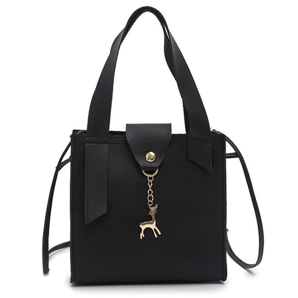 

women's deer handbag small lether bucket ladies satchel mini shoulder messenger bags simple design crossbody bag