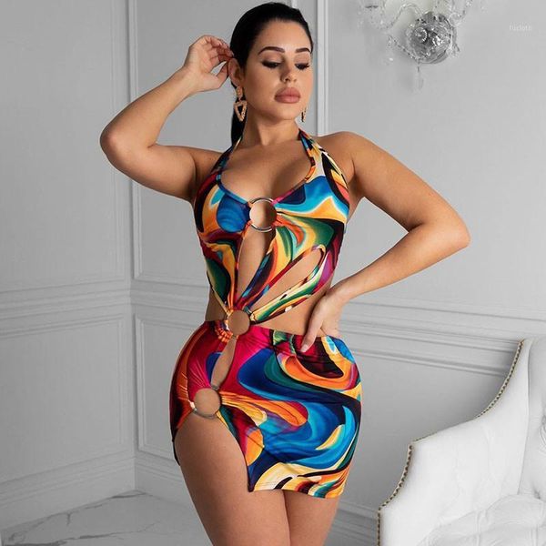 

off shoulder summer dress women halter sleeveless cut out bodycon mini dress swimwear party club dresses vestidos verano1, Black;gray