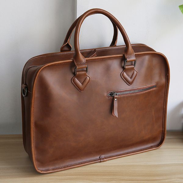 

fashion trend men handbags briefcase business crossbody laplarge capacity satchel single shoulder bag