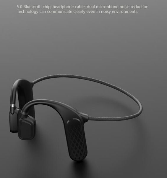 Condução óssea Bluetooth Headset Wireless Headphones 360 graus de flexão IPX5 impermeável longo tempo vs b10 b11 sm-R175 para iphone