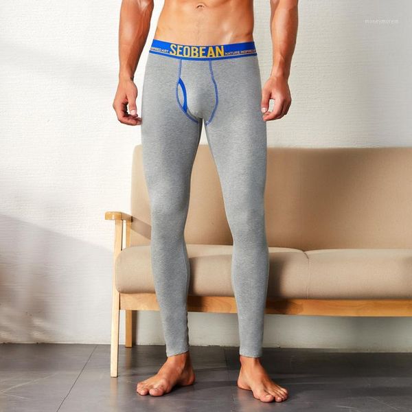 

men's pants men's print slim sweatpants leggings long trousers cotton breathable sports thermal johns underwear pants1, Black