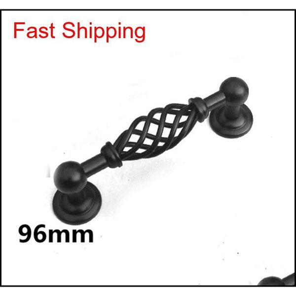 

96mm 128mm 160mm 192mm american retro style black birdcage furniturte handles antique black kitchen cabinet dre qyljyu toys2010