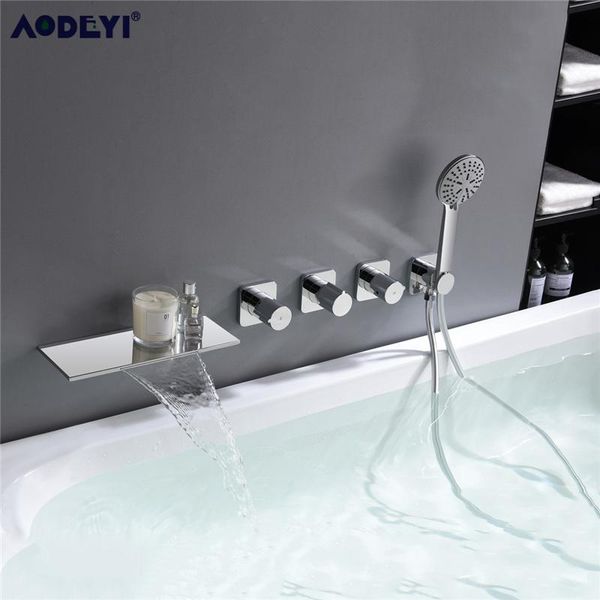 

латуни водопад ванной кран ванной душ смесители set black нажмите настенный для ванны смесители горячей и холодной воды смесительный клапан