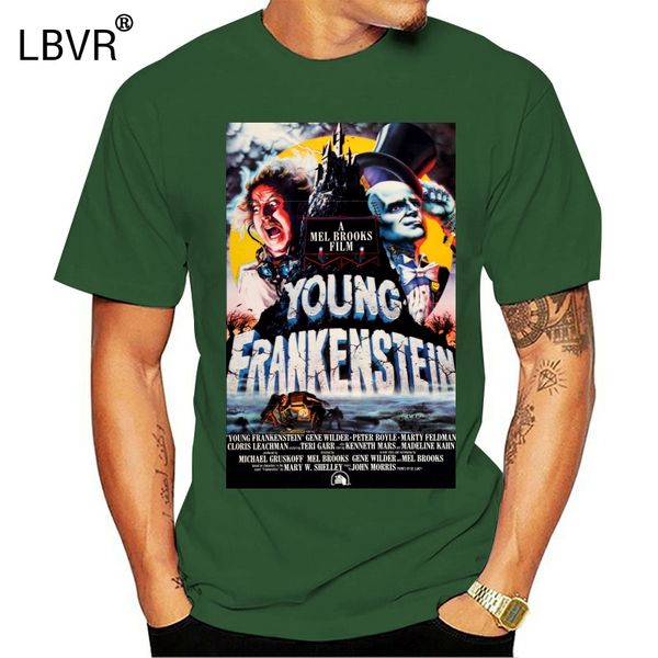 

молодой франкенштейн прохладный 70comedy урожай классический плакат фильма вентилятора t-shirt 100% хлопок brand new t рубашки спорта с капю
