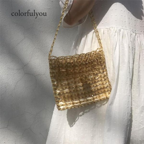 

handmade acrylic beaded bag for women luxury handbags beading totes bag lady vintage crystal beading shoulder party purse
