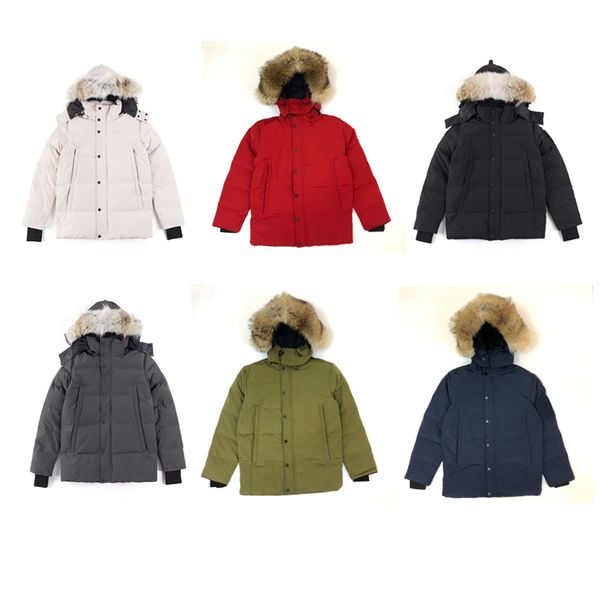 

new fashion hooded canada casual down jacket coats wind waterproof couple parka outwear thickened winter ourdoor jacekt, Black
