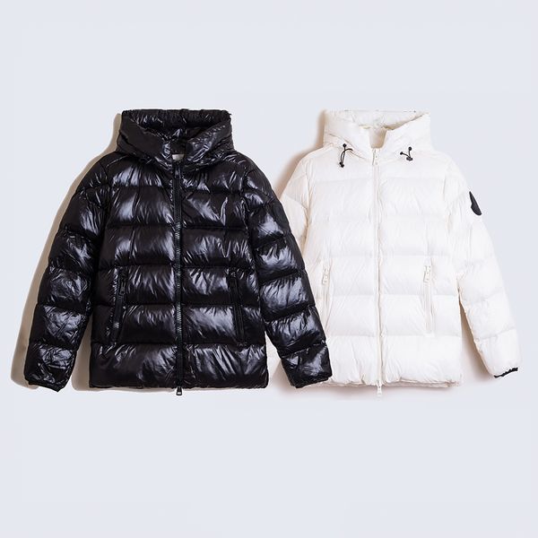 

fashion womens down jacket mens casual down coats andthe hat can be removedoutdoor warm coat outwear, Black