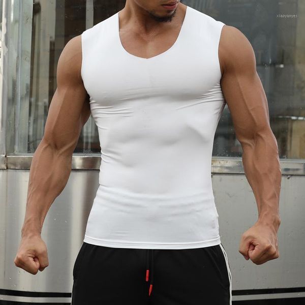 

running jerseys fitness tank quickly dry sleeveless gym clothing summer workout vest sports shirt men solid color tank1, Black;blue