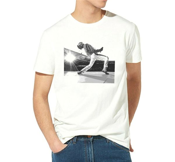 

для человека freddie ртуть королевы рок-звезда 100% хлопок белого лета стиль casual wear tee shirt спорт с капюшоном hoodie