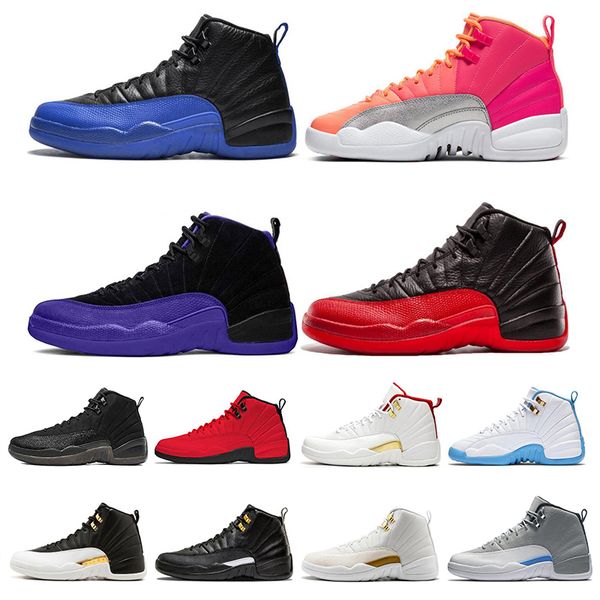 

2020 new 12 12s mens basketball shoes game royal college navy dark concord men sport sneakers size 7-13