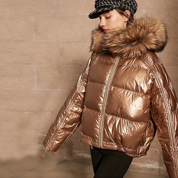 

real and natural raccoon winter for duck feather coats