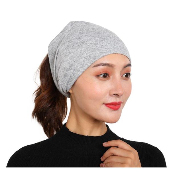 

winter beanies 2020 women solid multi purpose baggy hat scarf beanie cap fashion beanie hat caps for women pullover bonnet, Blue;gray