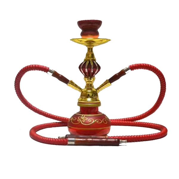 

new style glass hookah with double smoking hose ceramic bowl metal charcoal tongs set sheesha narguile chicha