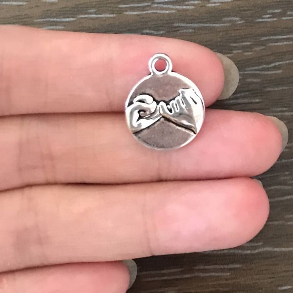 

wholesale freindship sign charms zinc alloy pendant charm for bracelet necklaces earrings bookmarks zipper pull diy charm jewelry making, Bronze;silver