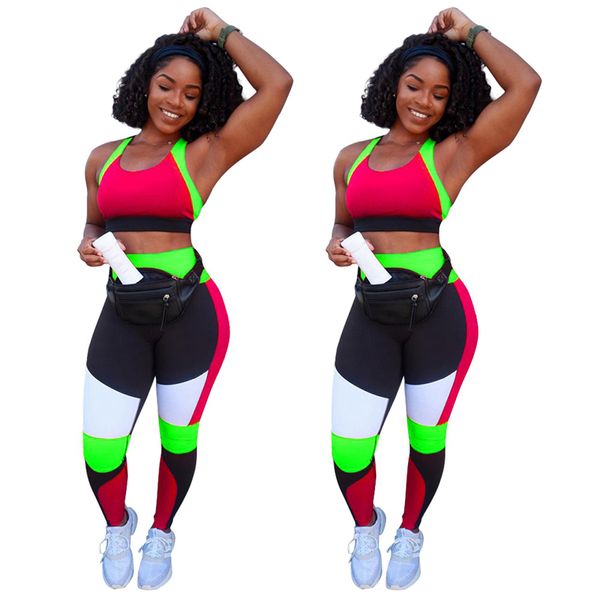 

women's tracksuits designer women sportwear yoga set sport clothes sleeveless high waist leggings tracksuit suit sportswear quick dry, Gray