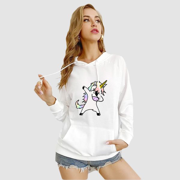 

unicorn print diy sweatshirts womens solid color hoodies womens casual sweatshirts lady 2020 autumn fashion outdoor sportwear