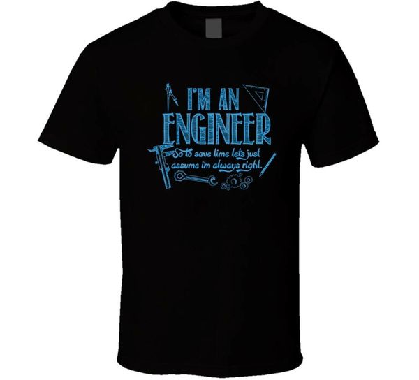 

i`m an engineer so to save time shirt black white tshirt men's birthday gift tee shirt sport hooded sweatshirt hoodie