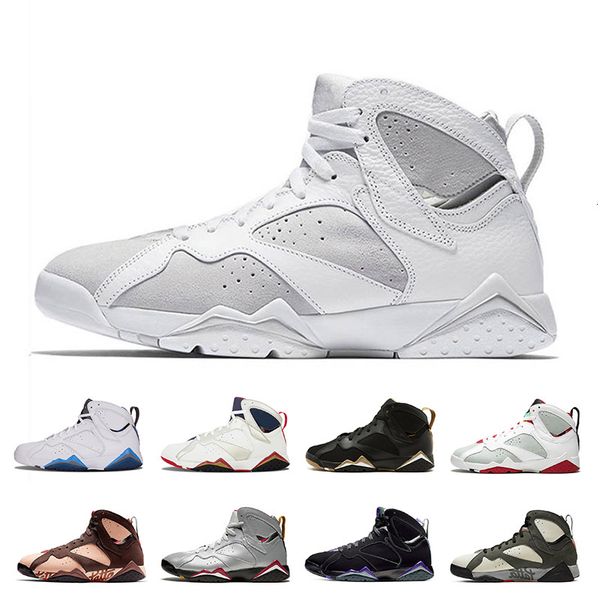 

7 jumpman 7s pure money patta bordeaux hare ray allen tinker alternate olympic men shoes french blue sneaker