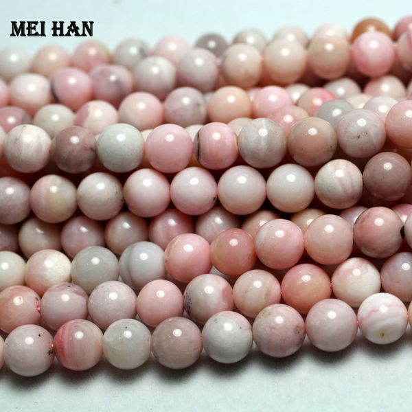 

wholesale (1 strand) natural 8mm+-0.2 pink opal smooth round gem stone loose beads for jewelry making diy design 200930, Black