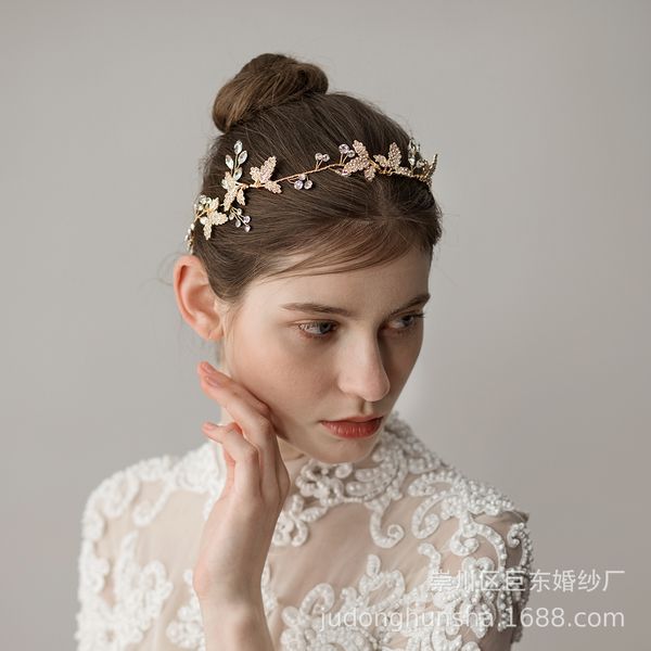

new handmade wedding crystal headpiece bridal hair accessories bridal headpieces bride halo headband hair jewelry, Golden;silver